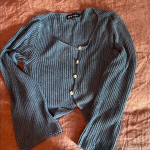 Motel Rocks Teal Button-Up Cardigan